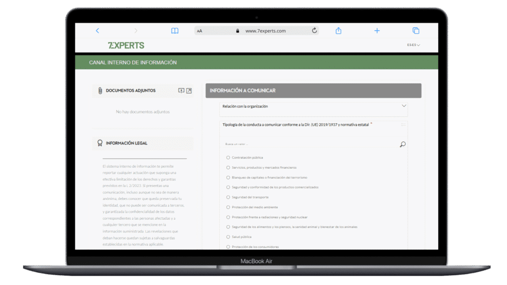 Implementar un Canal de denuncias