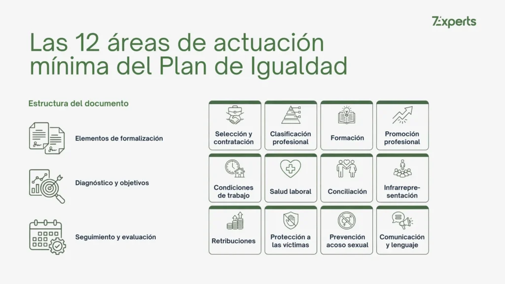 Estructura documental: El contenido mínimo exigido por la ley para el Plan de Igualdad